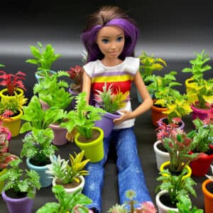 Doll House Plants - Doll Accessories - Pick your Colors - 1:6 Scale