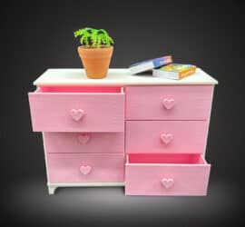 Doll House Dresser - Doll Furniture - Pick your Colors - 1:6 Scale