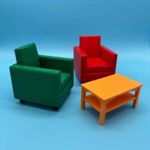 Doll House Coffee Table - Doll Furniture - Pick your Colors - 1:6 Scale