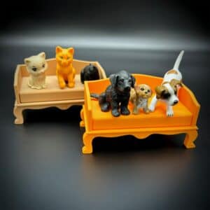 Doll House Pet Bed - Doll Furniture - Pick your Colors - 1:6 Scale