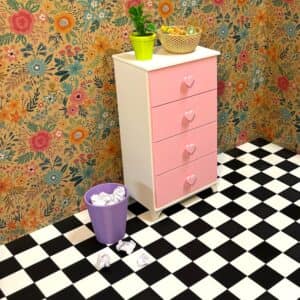 Doll House Waste Basket - Doll Furniture - Pick your Colors - 1:6 Scale