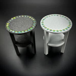 Doll House Round Side Table with Sparkle - Doll Furniture - Pick your Colors - 1:6 Scale