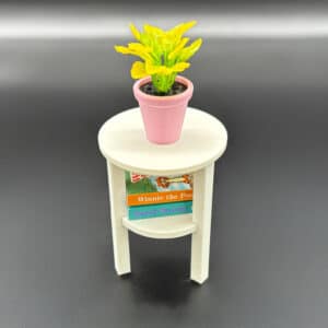 Doll House Round Side Table - Doll Furniture - Pick your Colors - 1:6 Scale