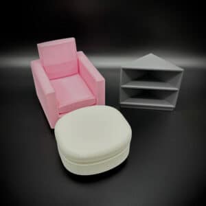 Doll House Corner Shelves - Doll Furniture - Pick your Colors - 1:6 Scale