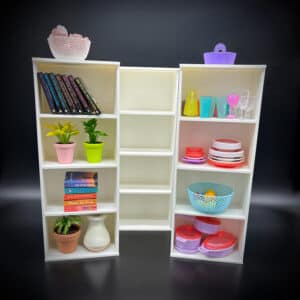 Doll House Shelves - Doll Furniture - Pick your Colors - 1:6 Scale