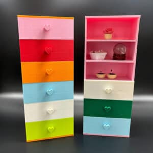 Doll House Drawers - Doll Furniture - Pick your Colors - 1:6 Scale