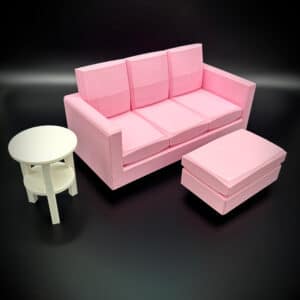 Doll House Couch - Doll Furniture - Pick your Colors - 1:6 Scale