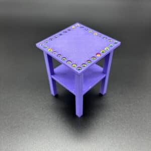 Doll House Square Sparkle Side Table - Doll Furniture - Pick your Colors - 1:6 Scale