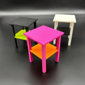 Doll House Square Two Color Side Table - Doll Furniture - Pick your Colors - 1:6 Scale